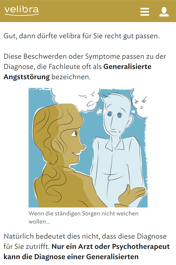 Screenshot: Diagnose Generalisierte Angststörung